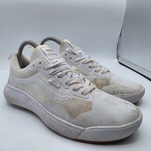 Vans UltraRange Mens 7 White Athletic Shoes Lightweight Casual Lace Up Sneakers